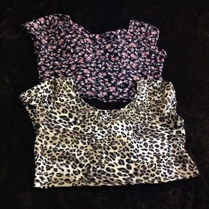 2 Printed Crop Tops